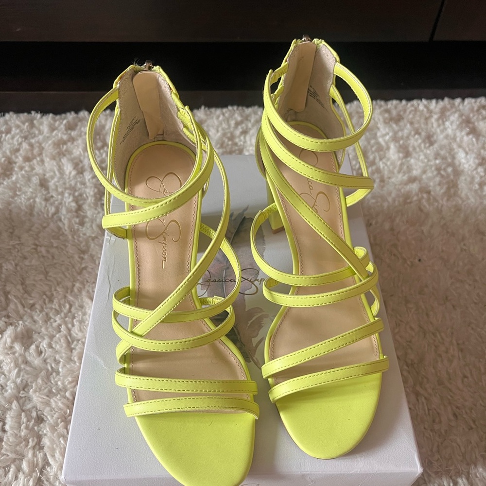 Jessica Simpson Yellow High Heeled Sandals